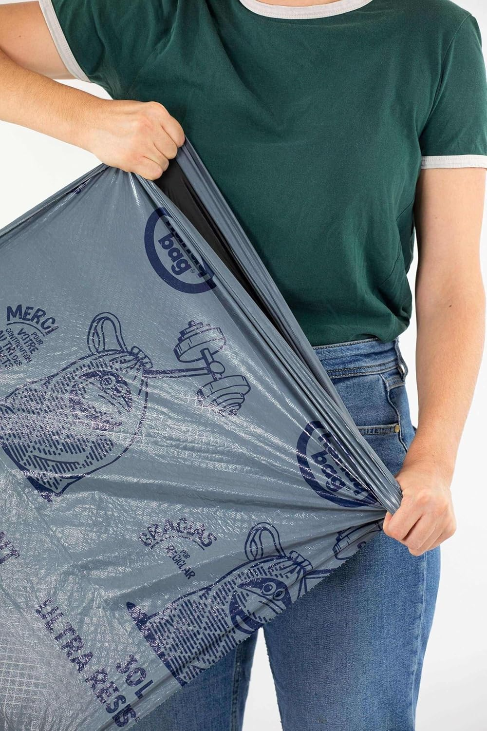 HANDY BAG Sacs poubelle à poignées coulissantes Ultra Résistant 50L, 10 sacs