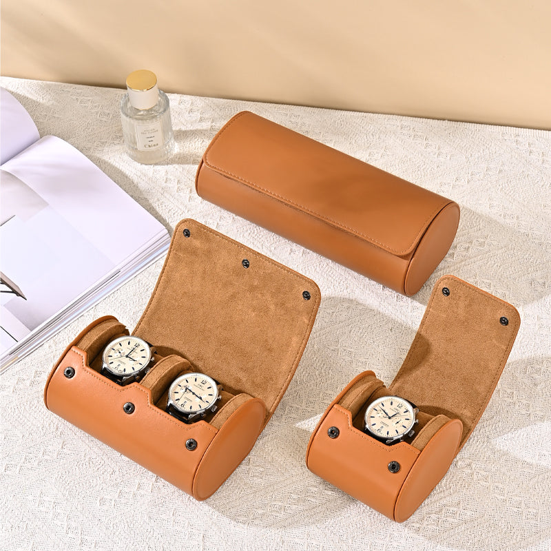 Oirlv Boîte de rangement pour montres 1-2 emplacements avec coussin, pochette pour
