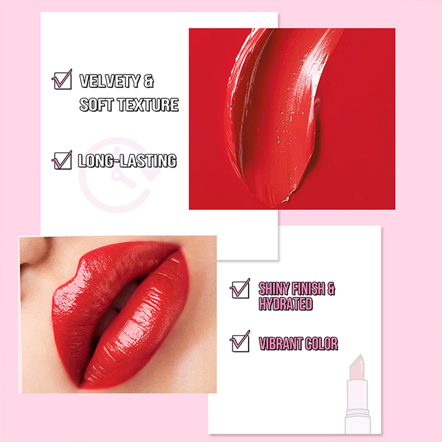 Misslyn Kiss My Lips Coffret 2 (95 Coffee Time + 98 Sweet Talk + 185 Rosy Blush + 192 Butterflies In My Stomach)