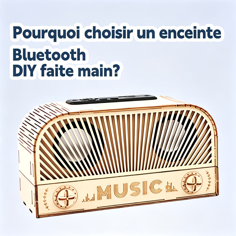 MIMI Enceinte Bluetooth en Bois DIY Modèle Puzzle 3D Cadeau pour Adultes