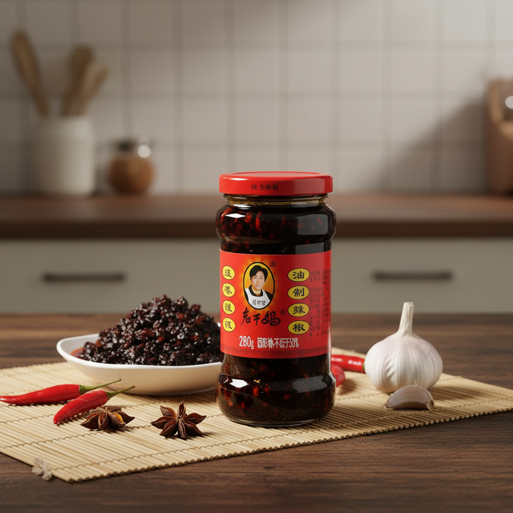 Lao Gan Ma Haricots noirs fermentés à l'huile pimentée - 280 g