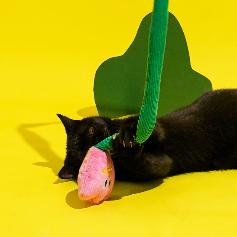 zeze Baguette de jeu pour chat en forme de tulipe
