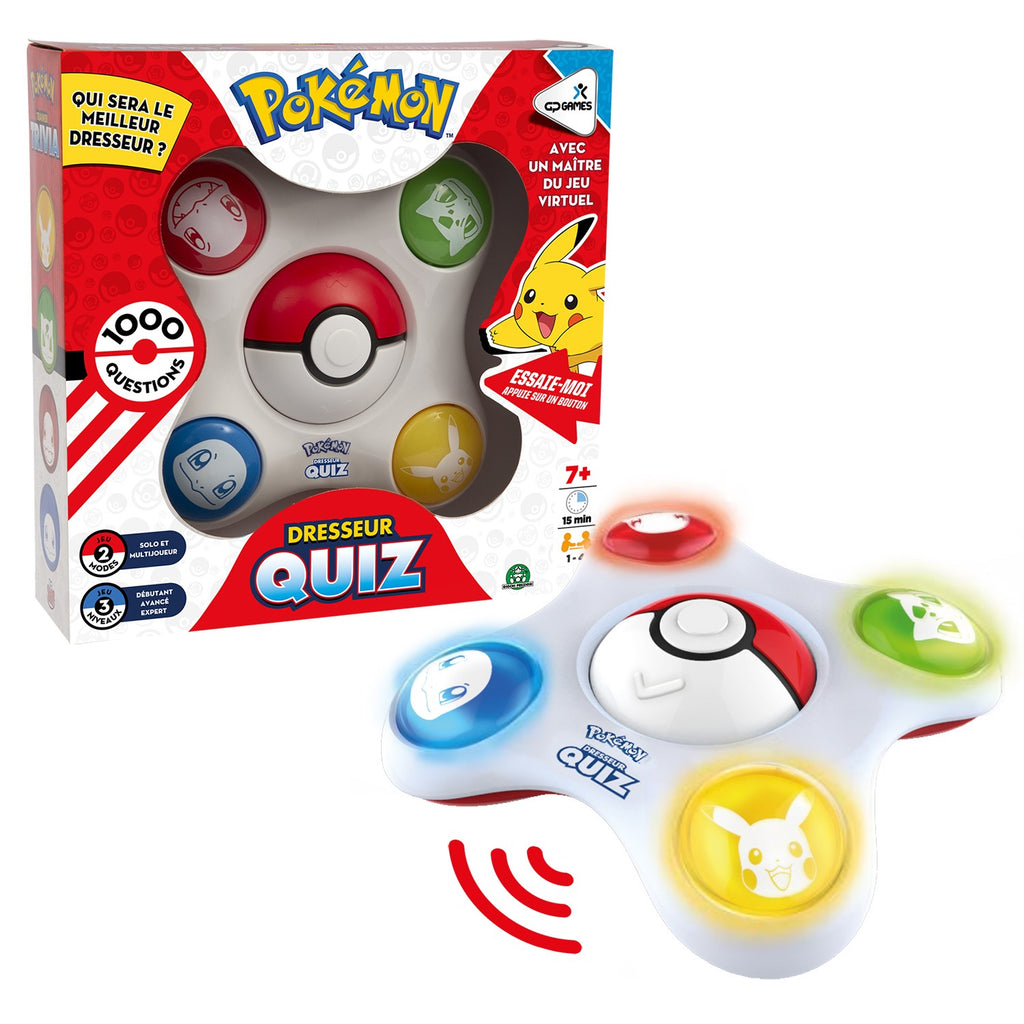 POKEMON Pokémon - Dresseur Trivia, Jeu de société ludique et dynamique, Teste tes connaissances Pokémon, Jusqu'à 4 joueurs, Pour les enfants dès 7 ans, PKE68