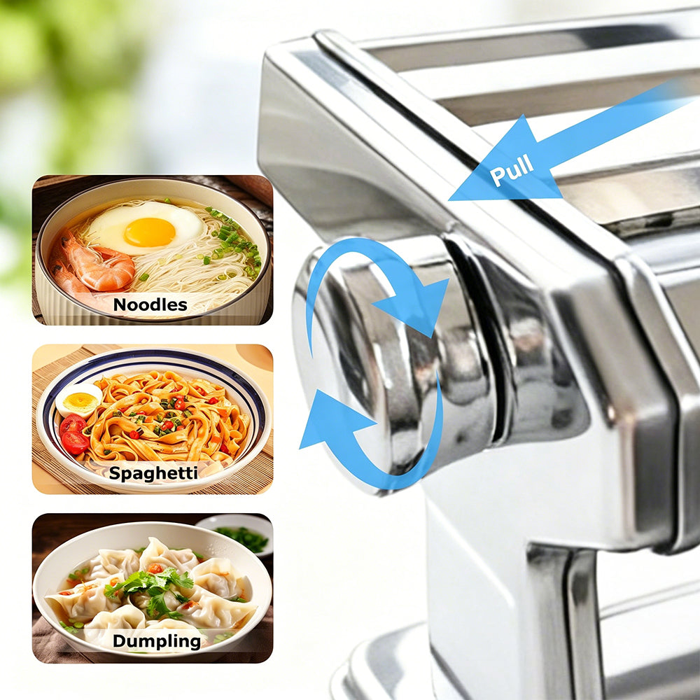 Machine à nouilles Huacan, machine à presser des nouilles manuelle, petite machine à presser des nouilles multifonction domestique, machine à peau de raviolis