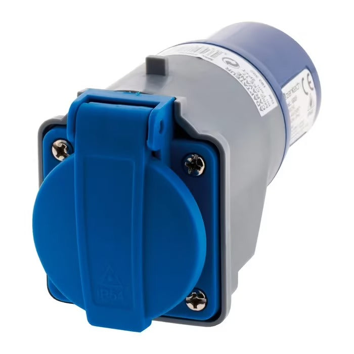 ZENITECH Adaptateur de raccordement sans fil compact, femelle 16 A 2P+T vers mâle CEE 17, pour camping et bateau