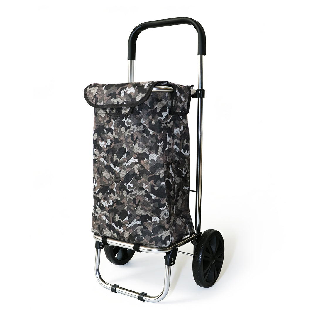 Strong bird 2026 Nouveau best-seller européen | Chariot de courses pliant en acier inoxydable, chariot de courses adapté aux seniors avec grande capacité et poignée ergonomique