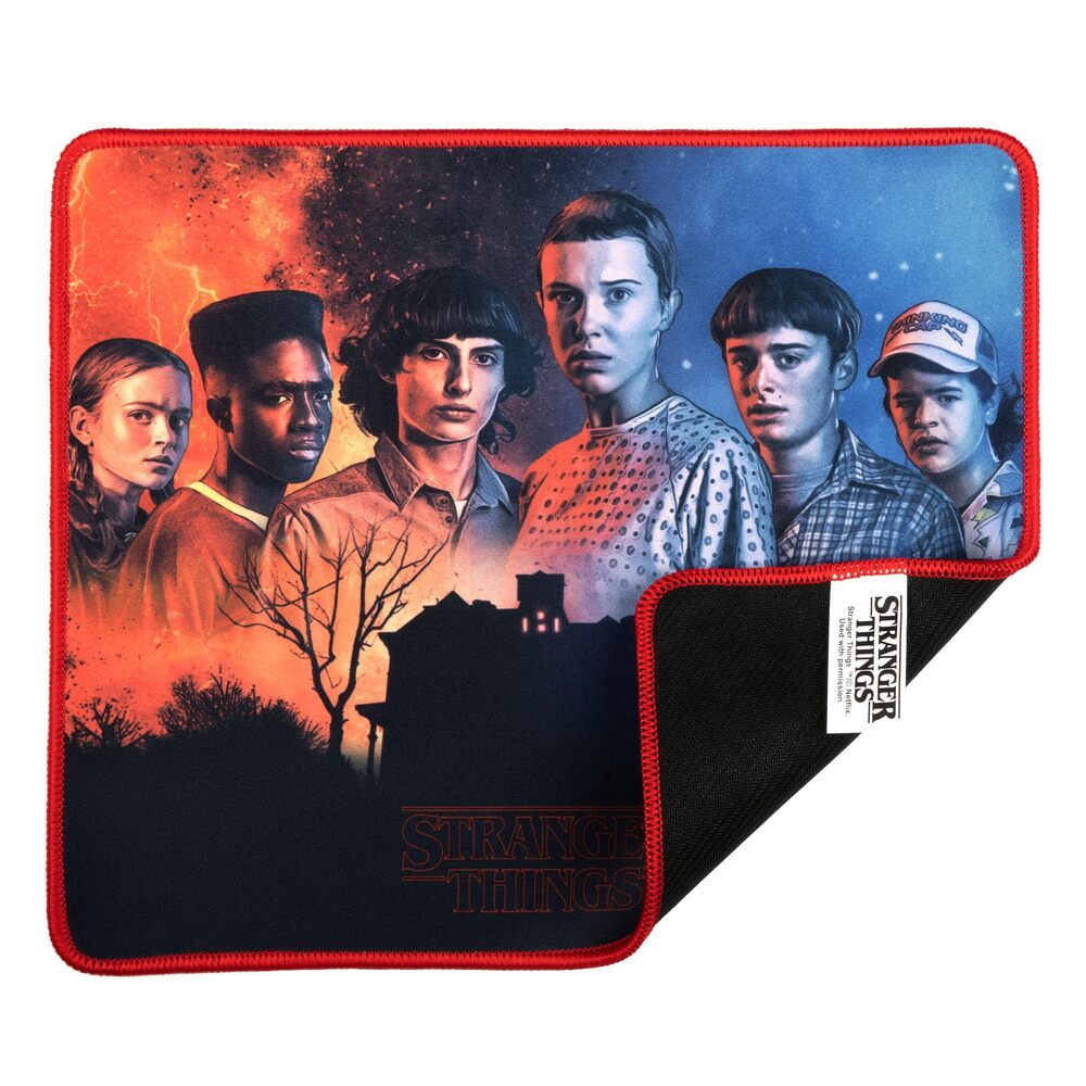 Konix Stranger Things Tapis de souris gaming 32 x 27 cm - Surface microfibre antidérapante - Caoutchouc - Motif Best Friends
