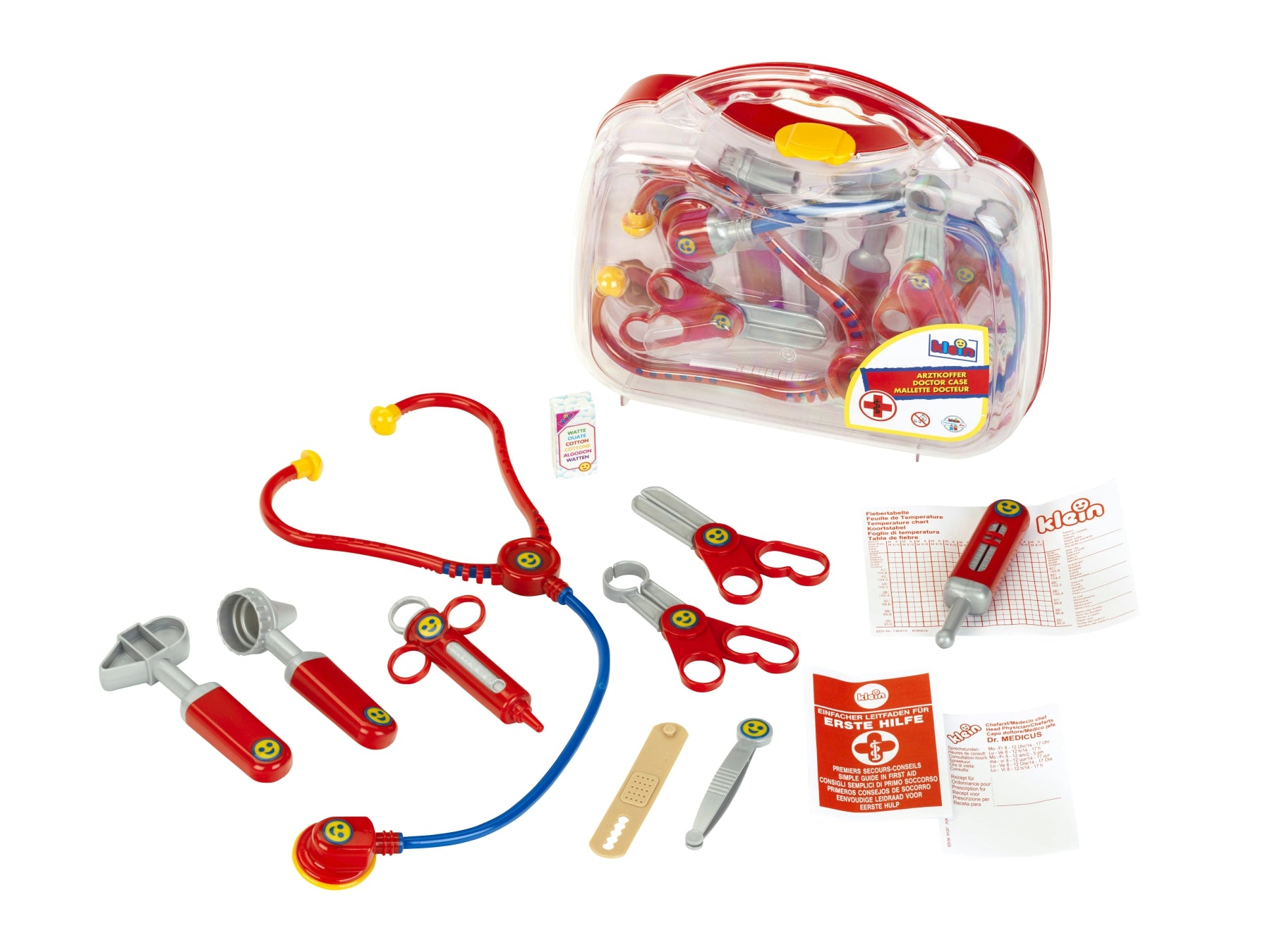 Theo Klein PRO Mallette de docteur transparente pour enfants, taille moyenne