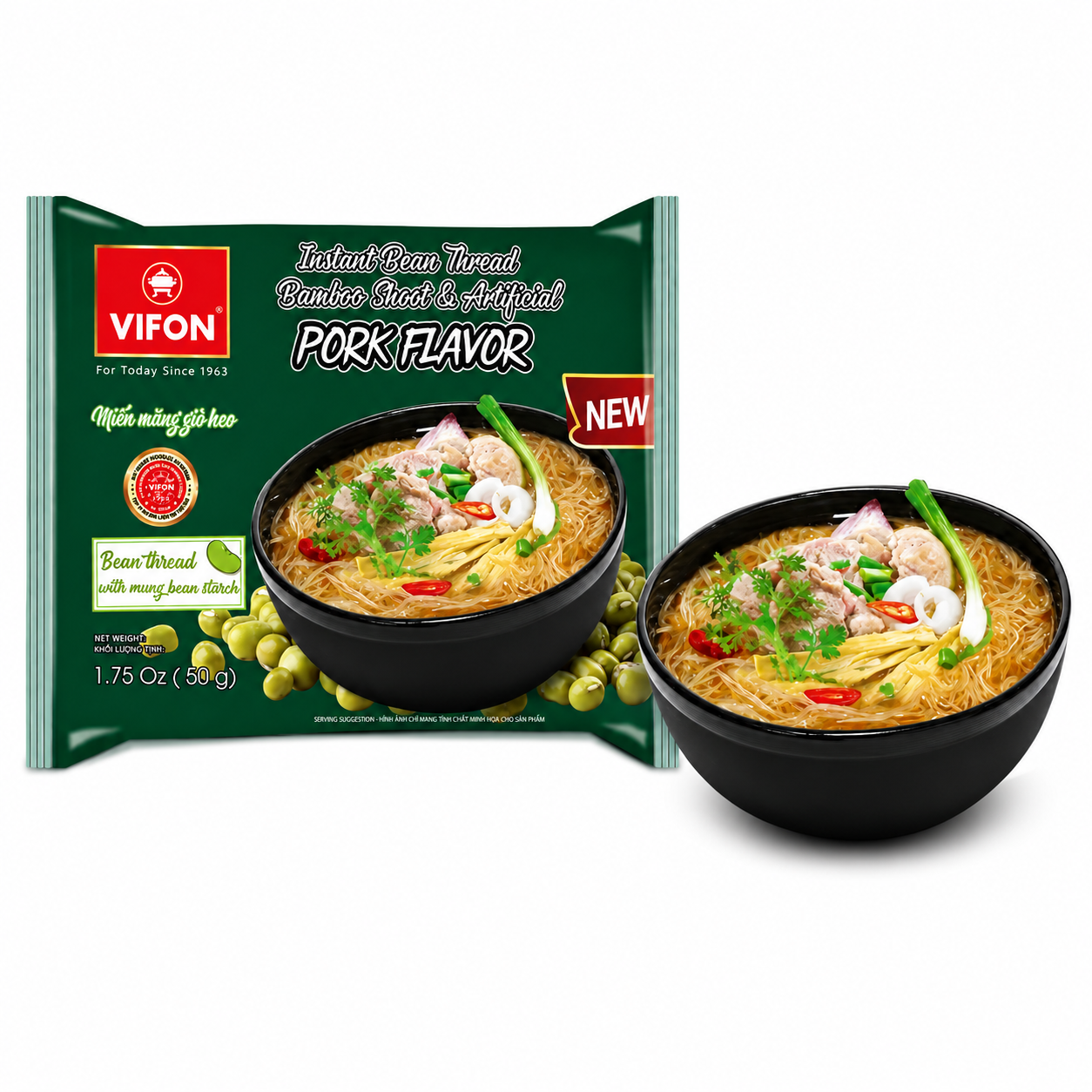 VIFON Vermicelles Instantanés Saveur Bambou & Porc 50g