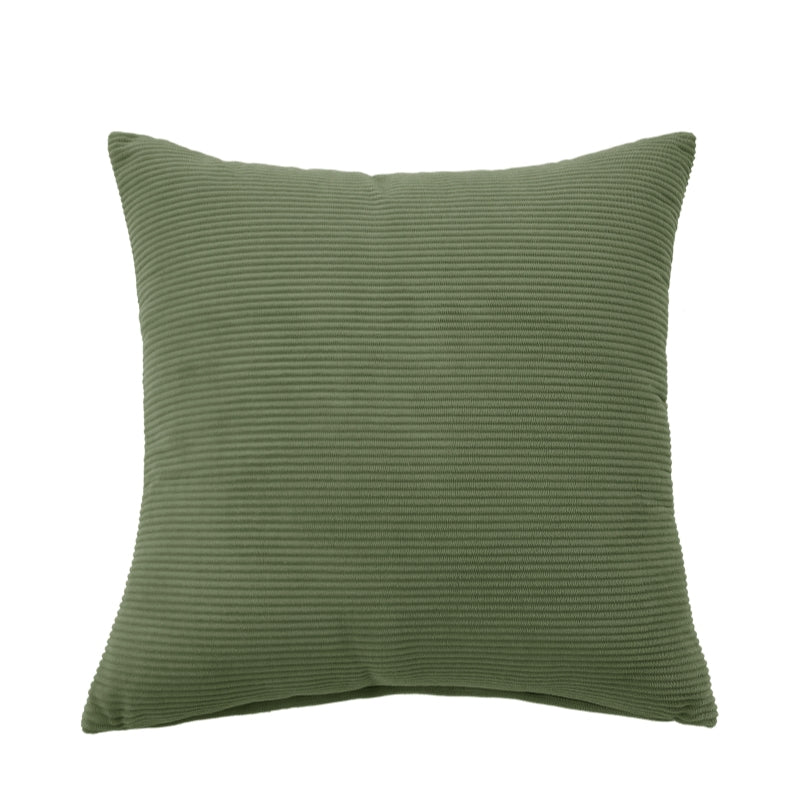 MEROPE, Housse de coussin en velours côtelé polyester, 50x50 cm, vert clair, 1 pack
