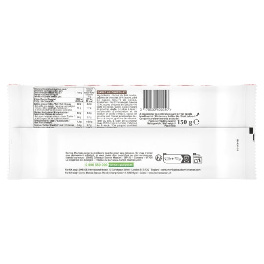 BONNE MAMAN Biscuits Sablés Tout Chocolat et Pépites de Chocolat 150g