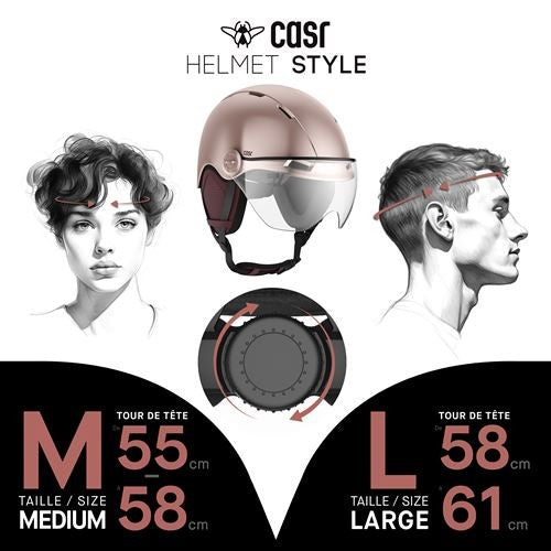 CASR STYLE Casque de protection taille L - Rose