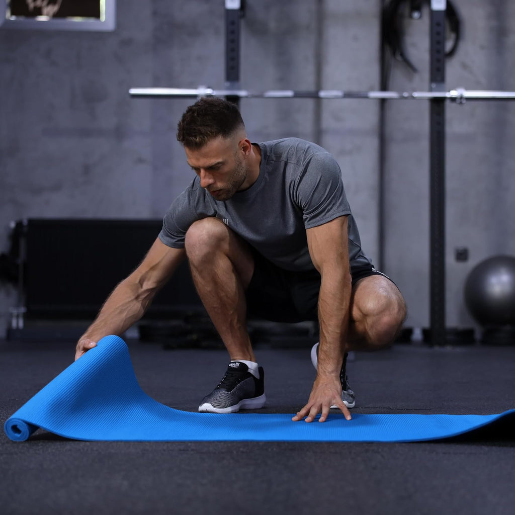 Tapis de yoga 4MM 24" x 68" Yoga, Pilates, fitness et entraînement au sol à domicile, gym antidérapant