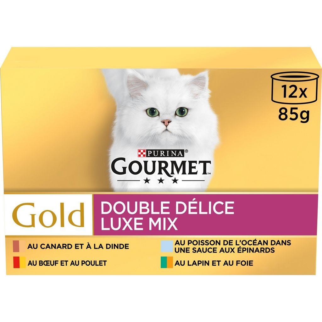 Gourmet Gold Double Délice Nourriture pour Chat Pack Variété - 12 x 85 g