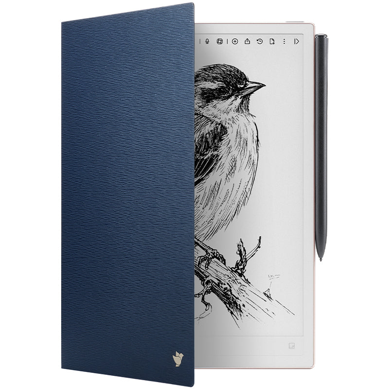iFLYTEK AINOTE 2 Étui Folio de Protection pour Tablette de Prise de Notes, 10,65 Pouces, Cuir PU, Fin et Léger, Housse pour Carnet Numérique, Étanche à l'Eau et à la Poussière, Bleu Marine Foncé