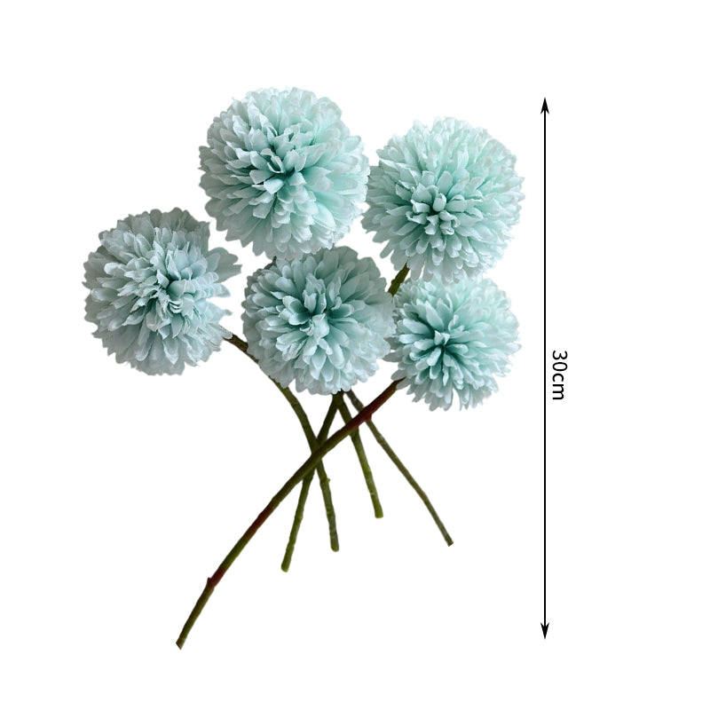 Wei's moment 6 pcs Fleurs artificielles Hydrangée artificielle Décoration pour vase de mariage Bleu