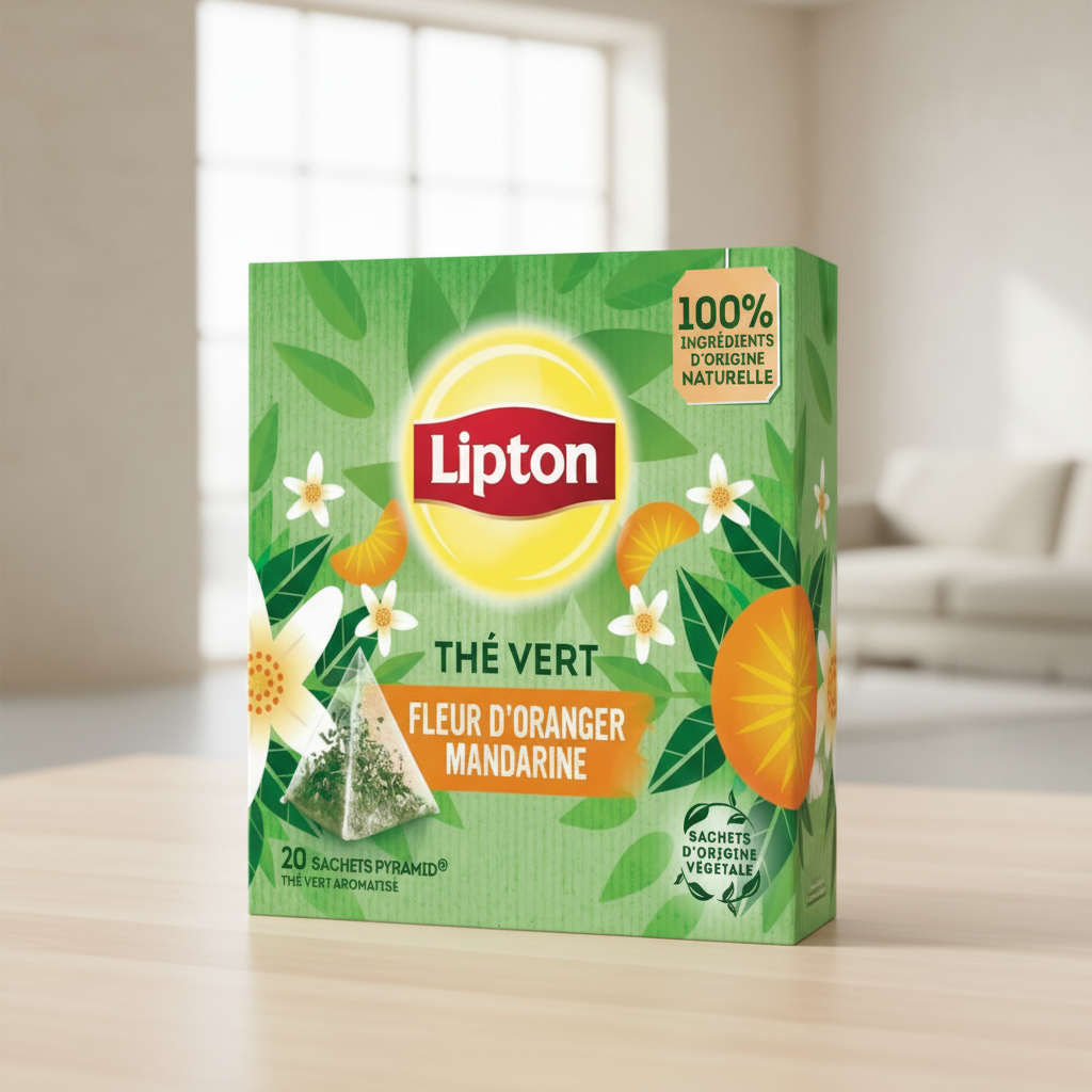 Lipton Thé vert fleur d’oranger et mandarine x20 30 g