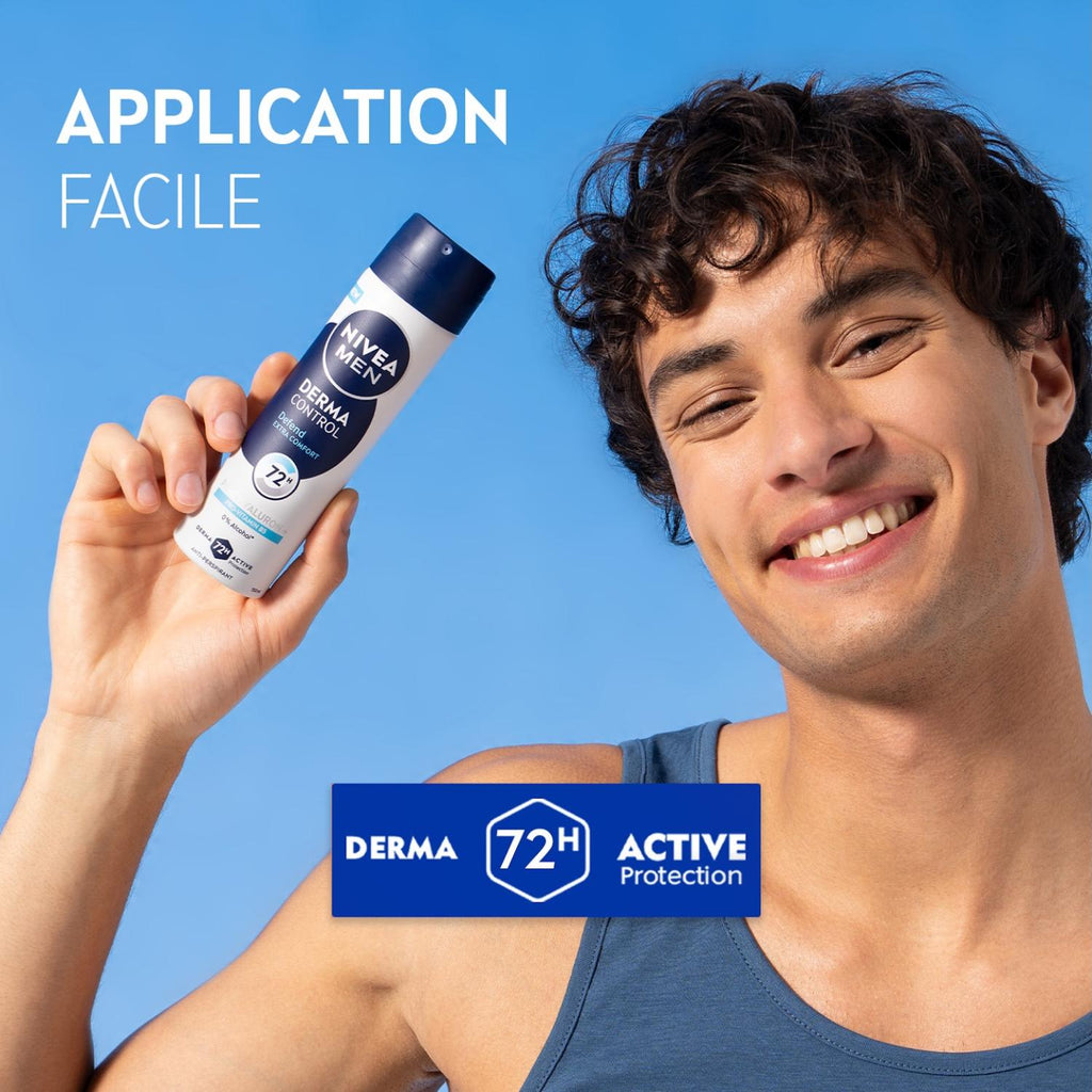 NIVEA MEN Déodorant Aisselles Derma Control Défend Protection 72h Spray 200ml