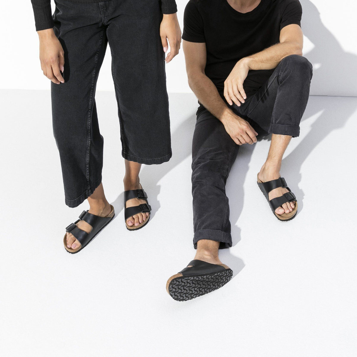 Birkenstock Arizona Cuir naturel (Étroit) Noir