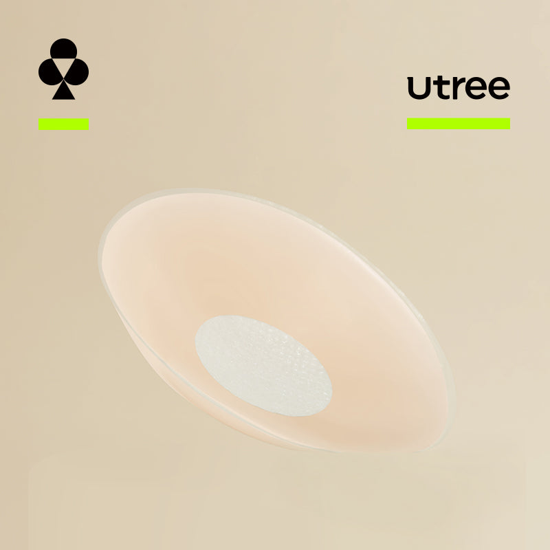 Utree - Cache-seins en silicone invisibles pour femme, anti-déformation, sans fil, 10 paires de formes arrondies