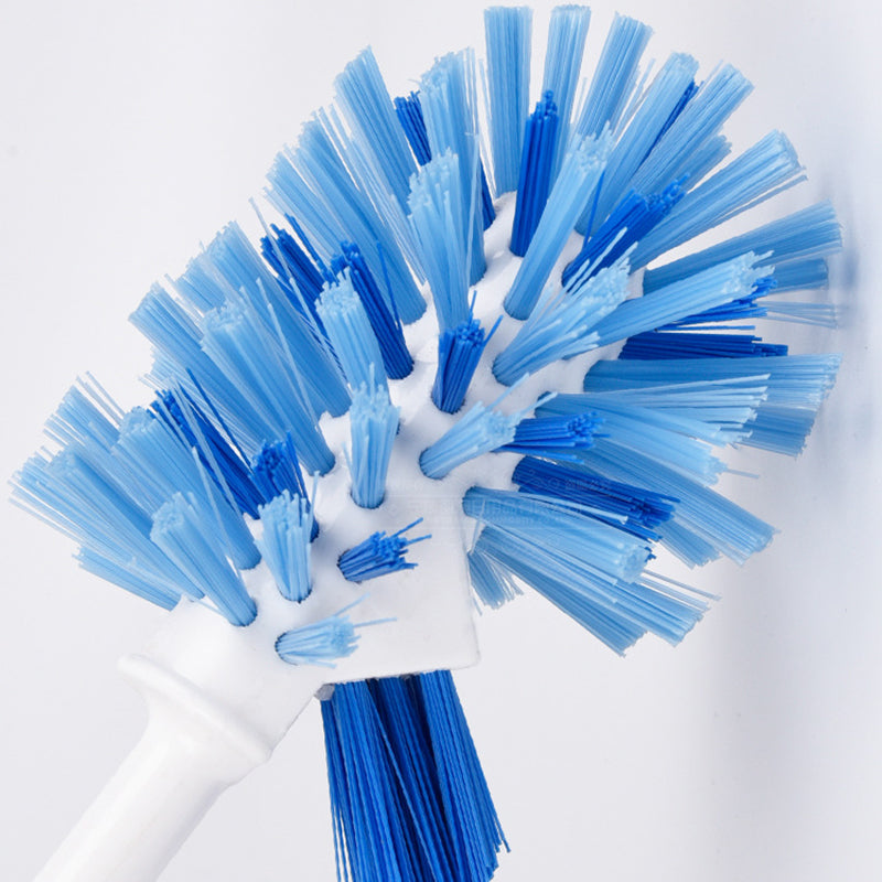 Kleaner Brosse à main bleue 36 cm avec poils 29 mm et manche en caoutchouc TPR, Récurage intensif