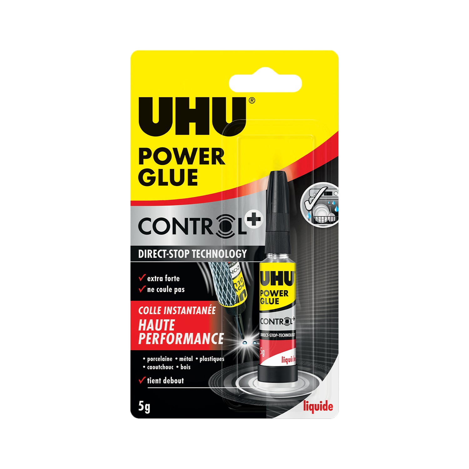 UHU POWER GLUE LIQUIDE CONTROL + Tube 5 ml