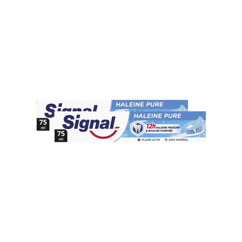 Signal Dentifrice Pure Breath - 75 ml - Lot de 2 (2 x 75 ml = 2 tubes)