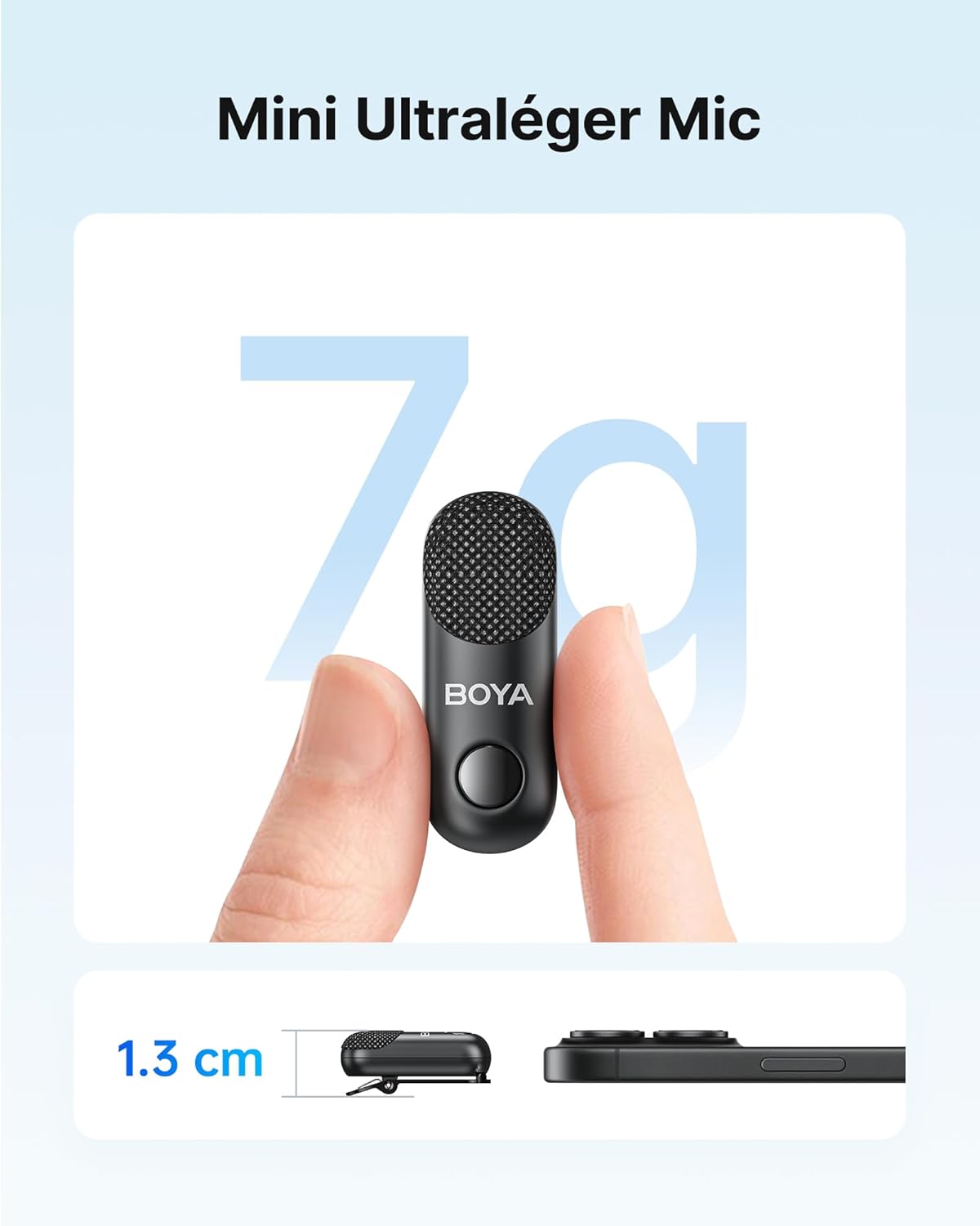 Micro Cravate Sans Fil BOYA Magic-05 USB-C AI Transformable pour Appareil Photo, iPhone 16/17, Android, PC (2 Émetteurs + 1 Récepteur + Boîtier de Charge)