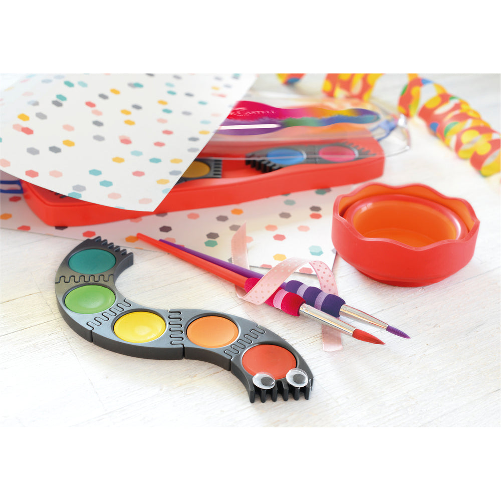Faber-Castell Palette de peinture Connector 12 couleurs - Rouge