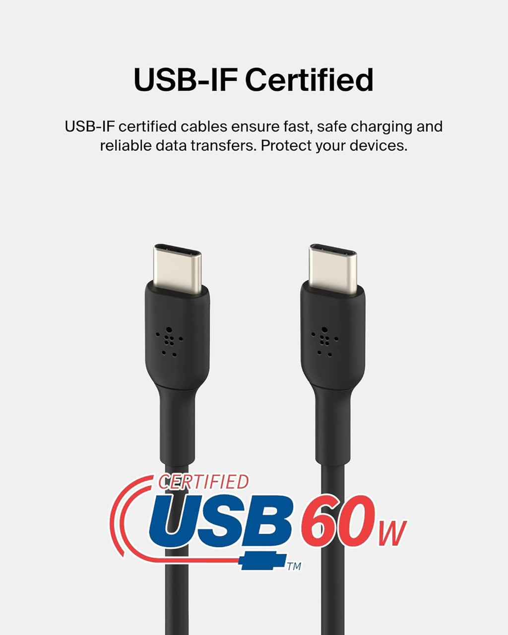 Belkin BoostCharge Pro Câble tressé USB-C 1 m - Noir