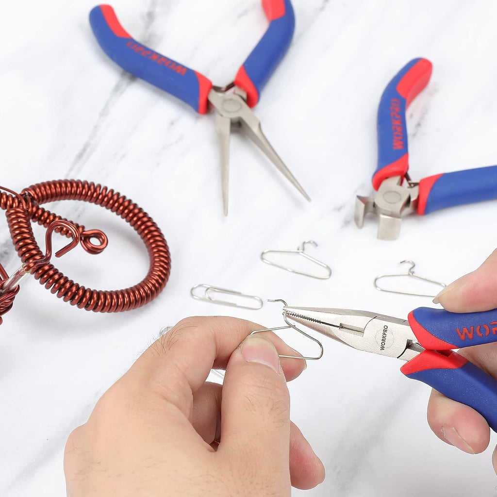 WORKPRO W001305 Lot de pinces de précision - 5 pièces