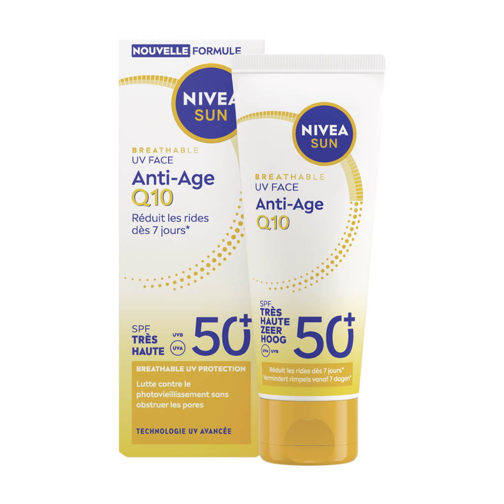 NIVEA SUN Crème solaire visage anti-âge Q10 SPF 50 - 40 ml