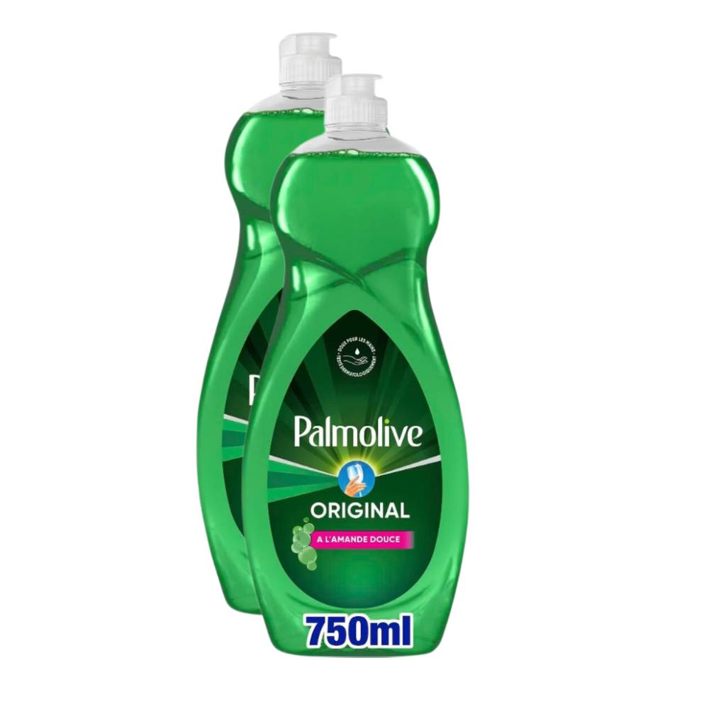 Palmolive Original Liquide Vaisselle Amande Douce 2 x 750 ml (= 1,5 L)