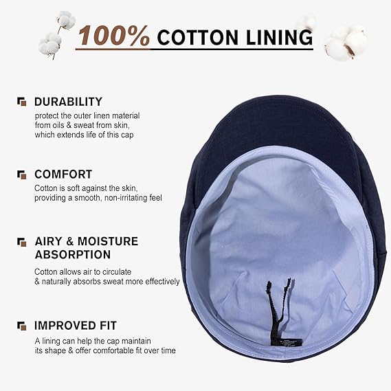 TOP-EX Casquette imperméable réglable avec protection solaire et saharienne, taille M/L - Navy