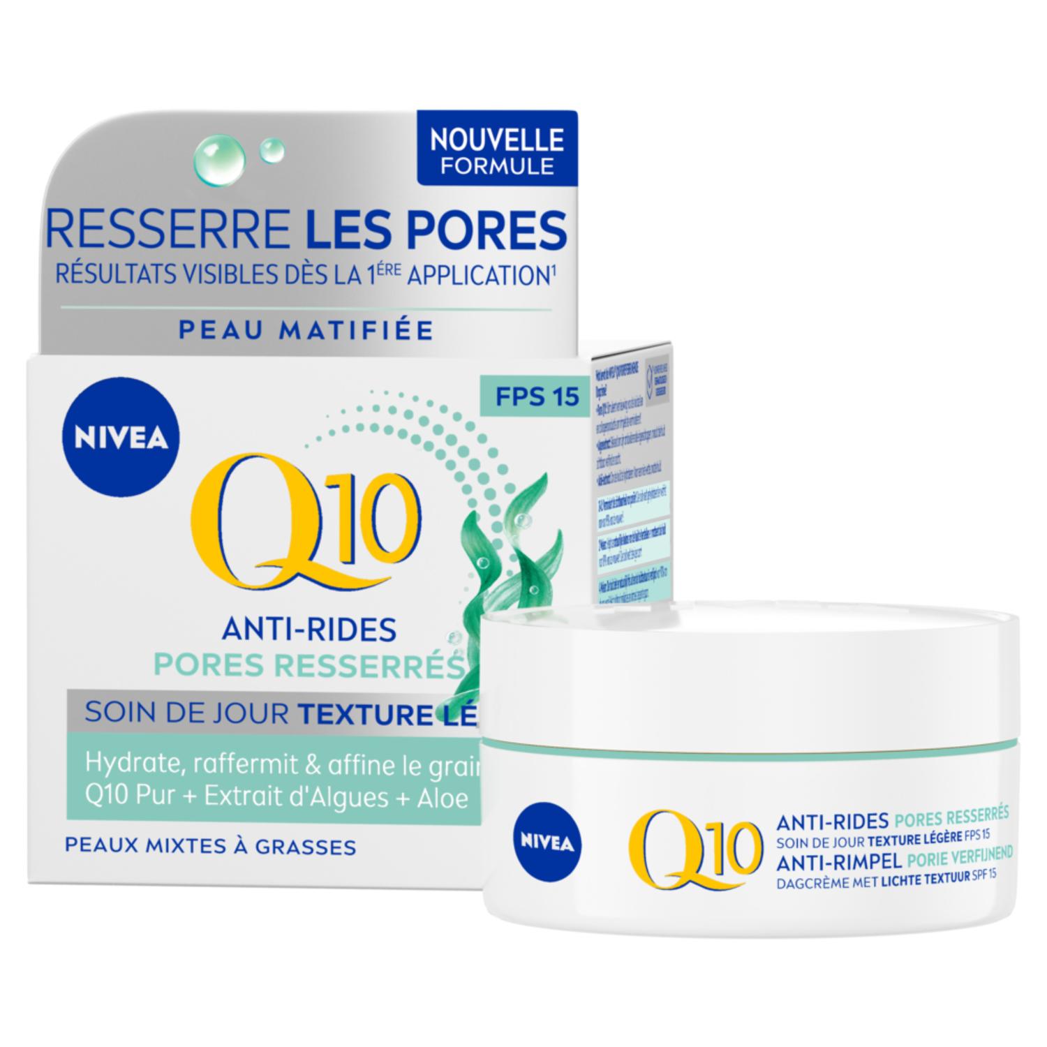 NIVEA Q10 Power Crème de Jour Anti-Rides Affinant les Pores SPF 15 - 50 ml