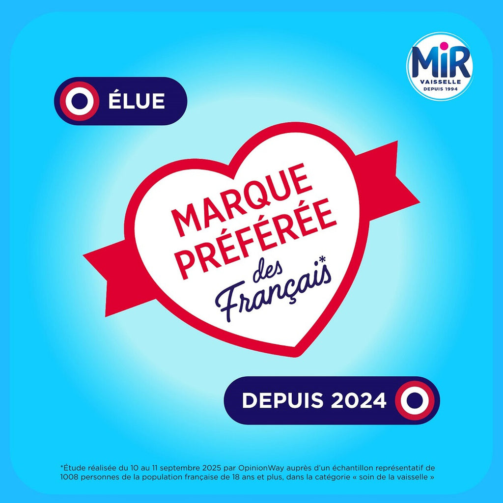 MIR Secrets de Provence Liquide Vaisselle Vignoble Pêche & Melon Dégraissant 3 x 675 ml (= 2,02 L)