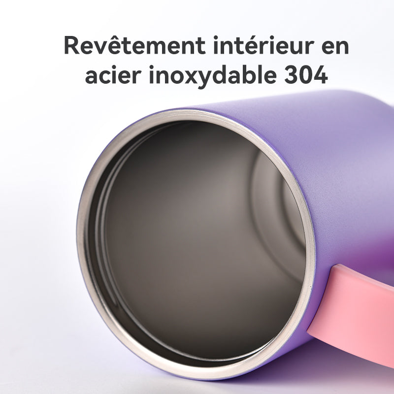 JORDAN&JUDY Subor Gourde isotherme à double paroi en acier avec paille 920 ml - Violet