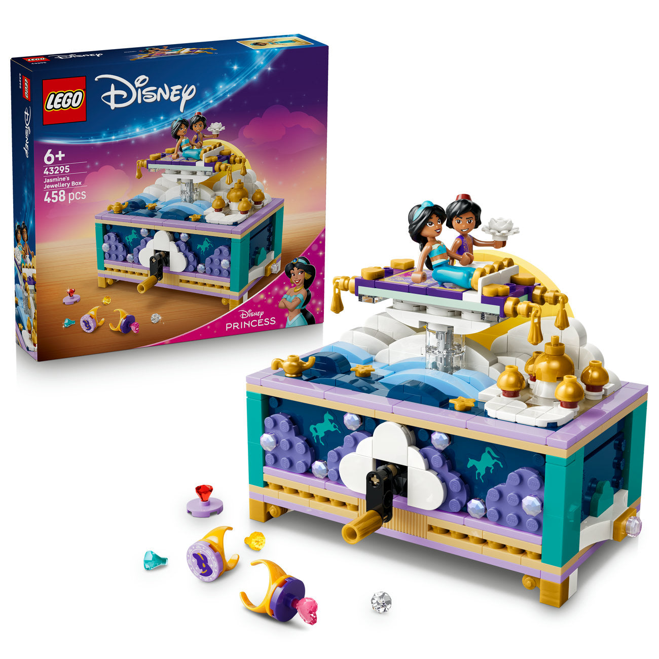 LEGO Disney Princess 43295 La boîte à bijoux de Jasmine