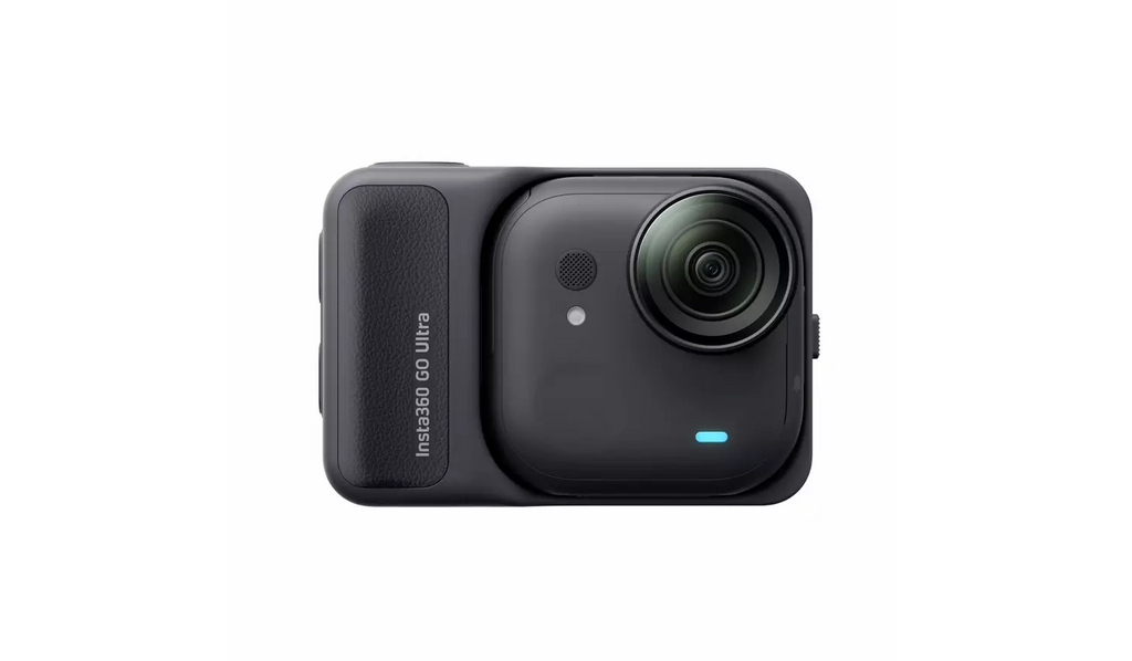 Insta360 GO Ultra Standard Bundle Midnight Black - Mini caméra 4K mains libres, légère et portable, excellente performance en basse lumière, fixation partout, stabilisation FlowState