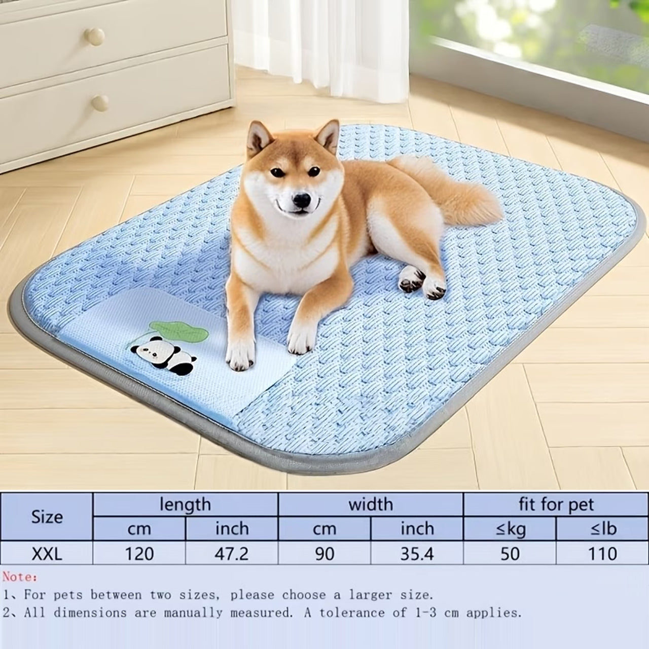 Hovicaed Tapis pour animaux - Rafraîchissant en été, construction à 4 couches pour un refroidissement complet, 120*90 cm