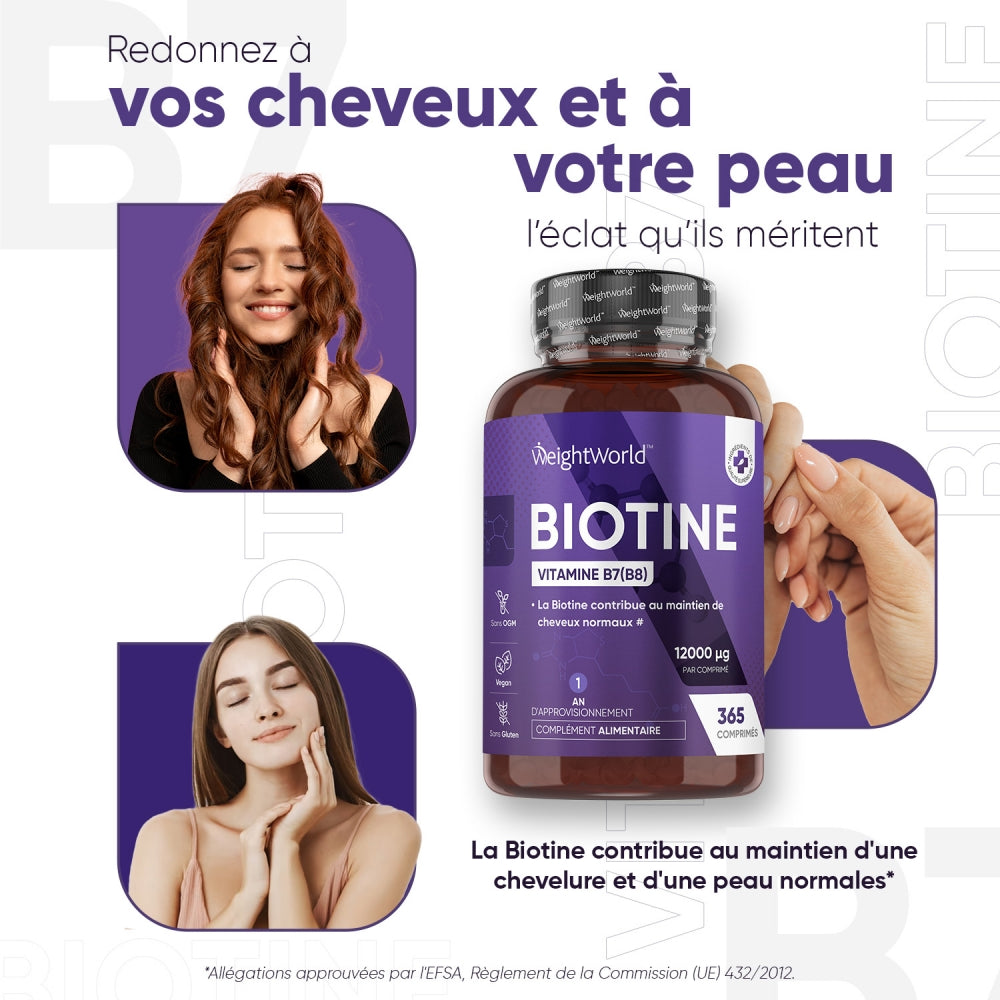 WeightWorld Biotine 12000 mcg 365 comprimés