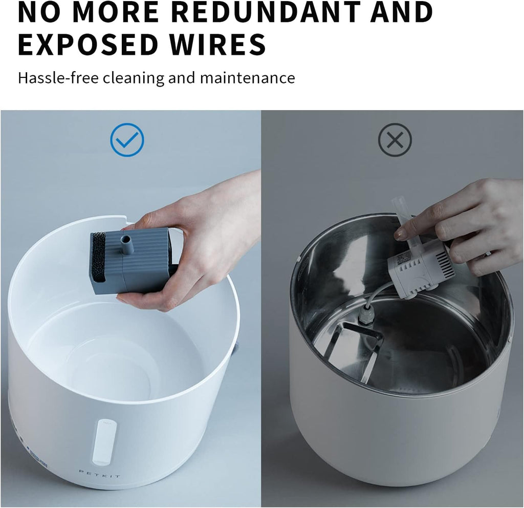 PETKIT Eversweet Solo 2 Distributeur d'eau intelligent pour animaux 2 L Triple filtration Pompe ultra-silencieuse 25 dB 3 modes Contrôle par application pour chats et chiens