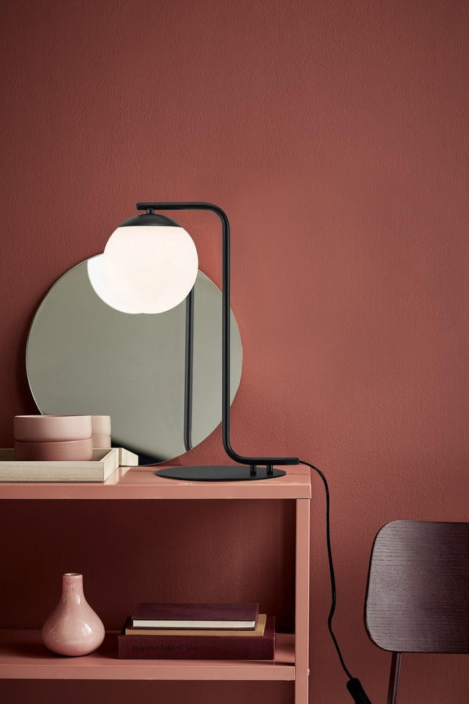 Lampe à poser GRANT verre et métal noir IP20 E14 - Nordlux, Intérieur
