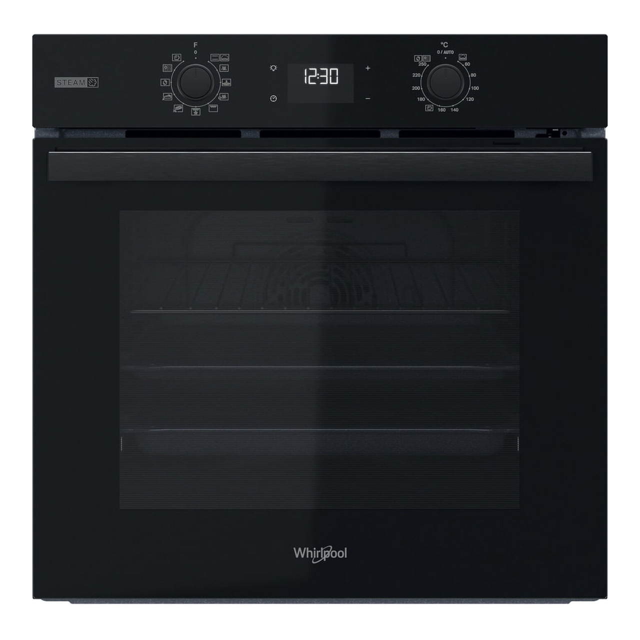 WHIRLPOOL OMSR58RU1SB Four encastrable pyrolyse noir Steam+ 71 L Classe A+