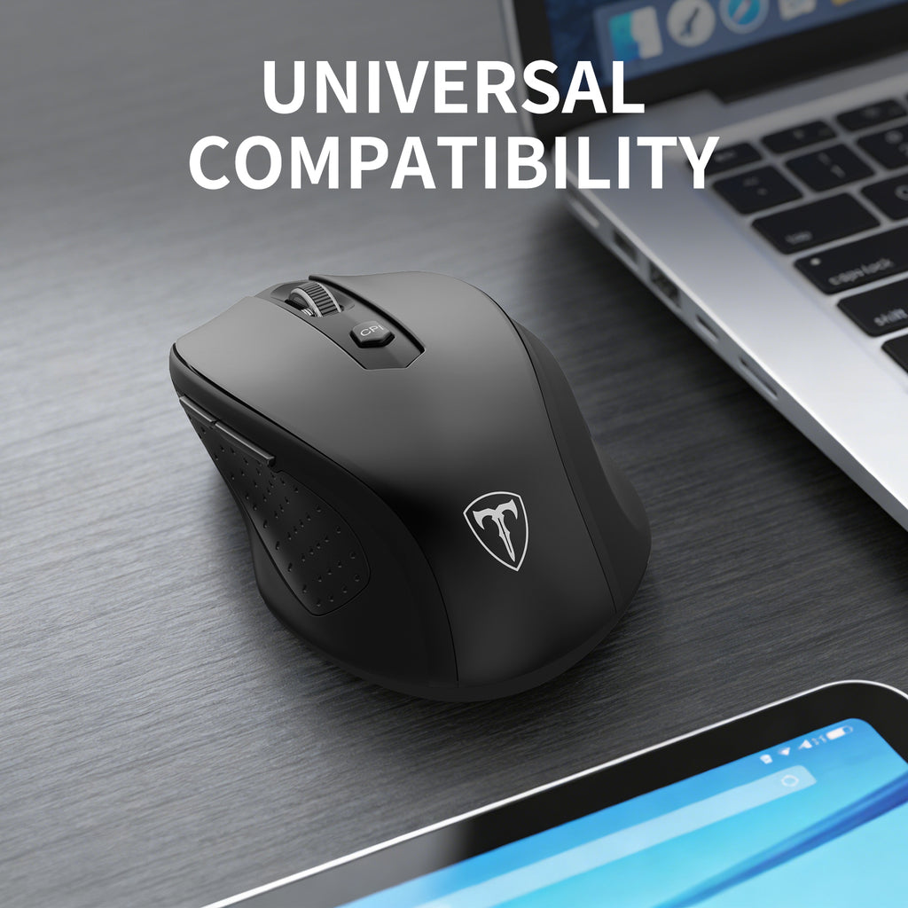 ET Souris optique sans fil 2,4 G avec récepteur USB - Noir