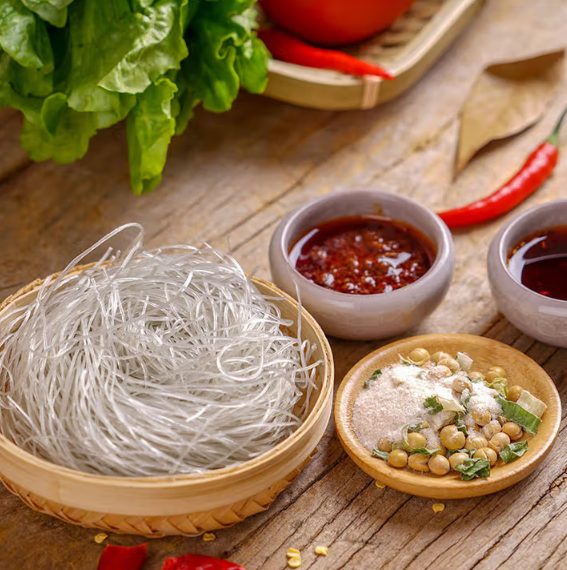 Bai Jia Nouilles de patate douce pour mala tang aux épices piquantes - 105 g