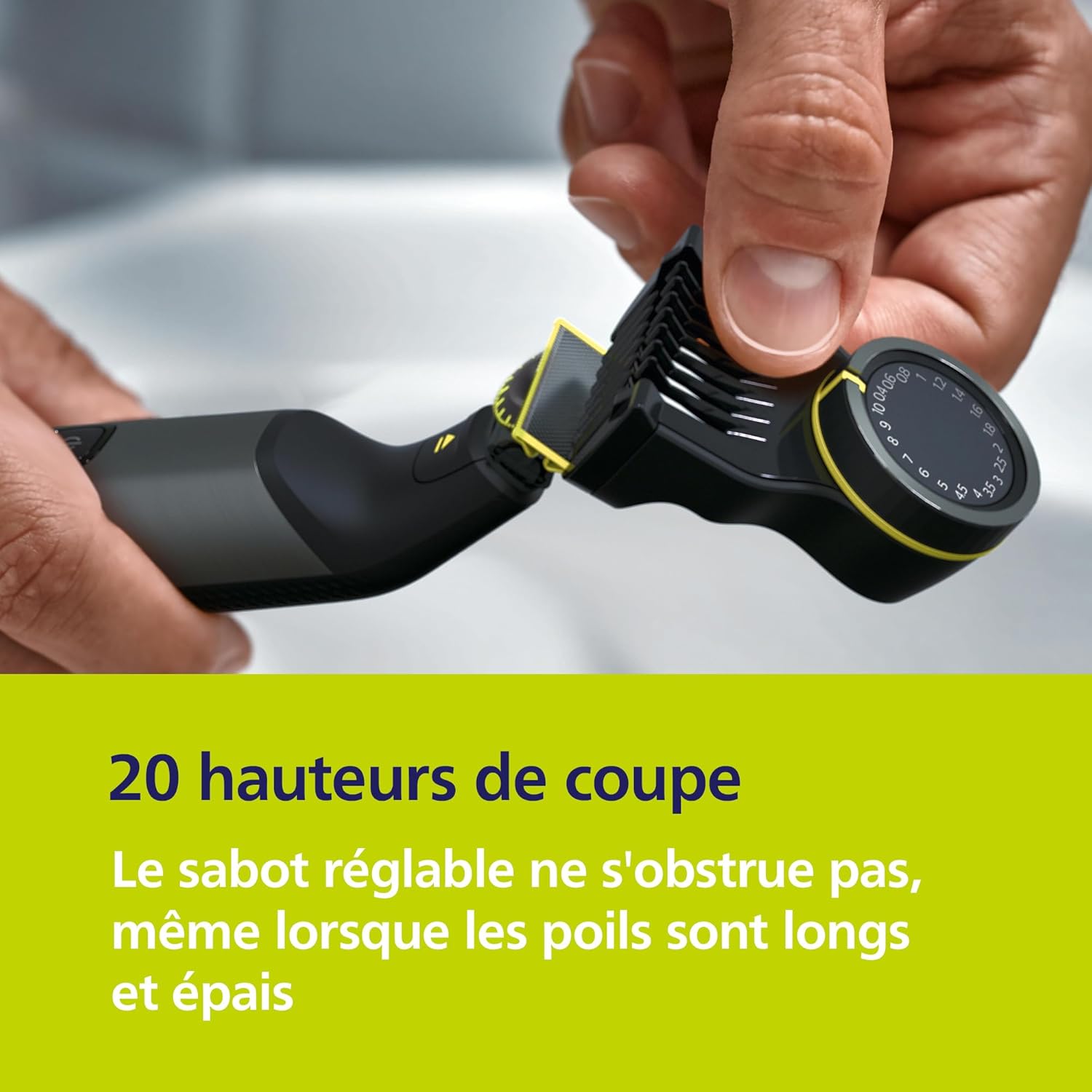 Philips OneBlade Pro 360 QP6552/30 Oneblade avec lame 360 de rechange, 3 sabots, utilisation humide & sèche, batterie rechargeable - Noir