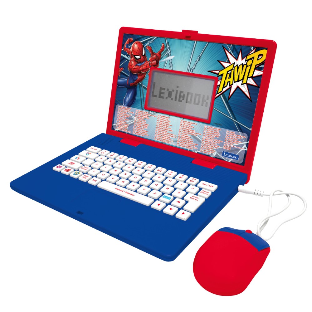 Lexibook Ordinateur éducatif bilingue avec 164 activités au design Spiderman (EN/FR)