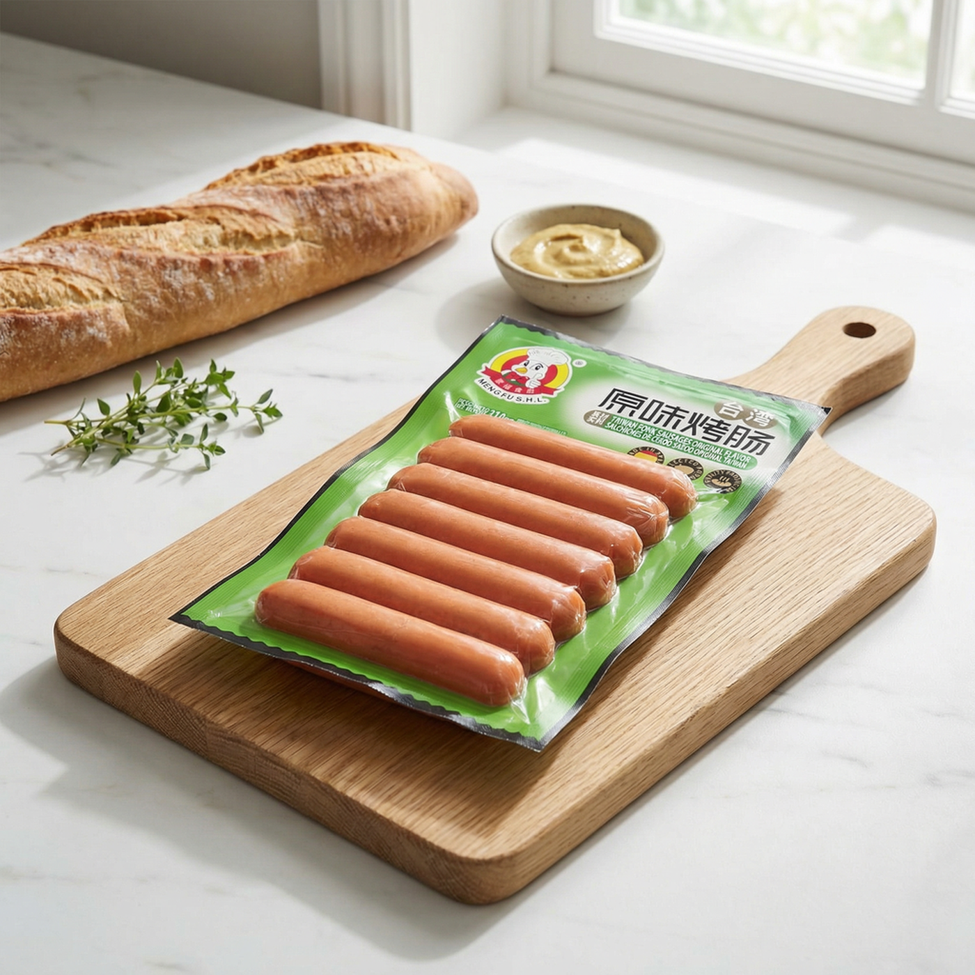 Meng Fu Saucisses taïwanaises de poitrine de porc saveur originale - 310 g