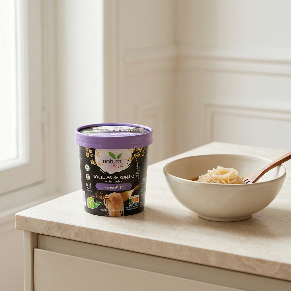 NATURA KONJAC Nouilles de konjac instantanées saveur miso - 162 g